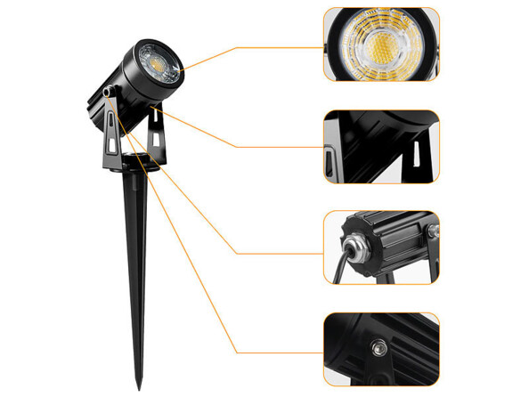 spot extérieur led COB blanc chaud