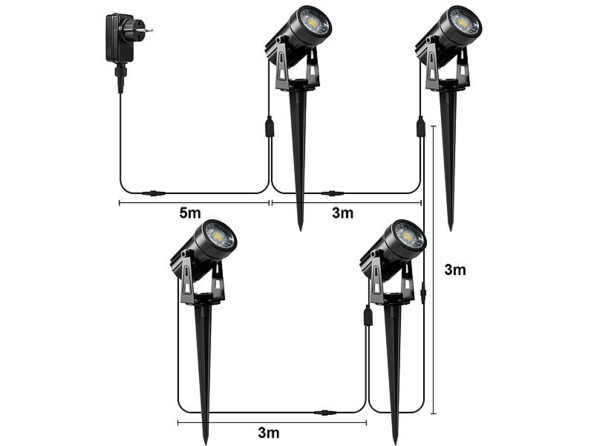 éclairage spot de jardin étanche à led