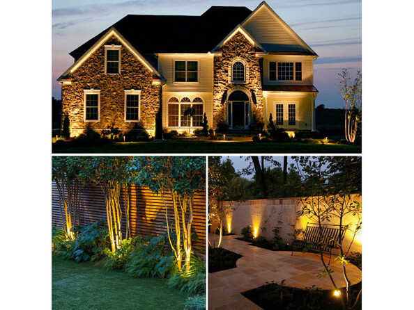 4 spots d'extérieur 850 lm / 12 W à LED COB LS-55