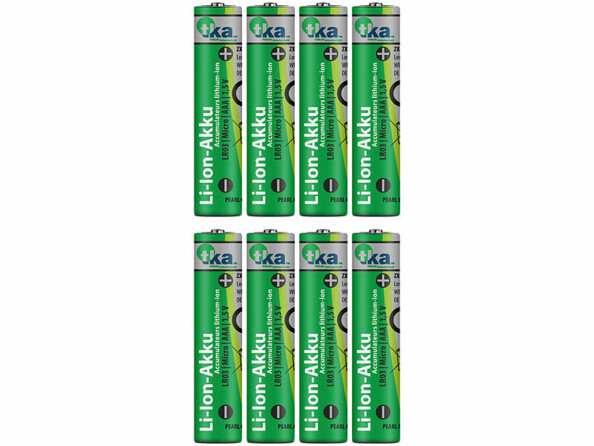 8 accus lithium-ion AAA 1300 mWh