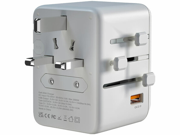 Adaptateur universel GaN jusqu'à 65 W plus besoin d'un bloc d'alimentation supplémentaire pour ordinateur portable