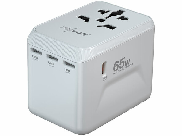 Adaptateur universel monde GaN avec port de charge USB jusqu'à 65 W
