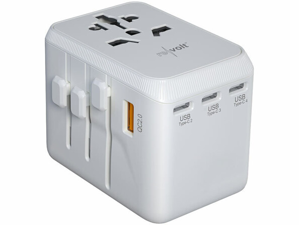 Adaptateur universel monde GaN avec port de charge USB jusqu'à 65 W