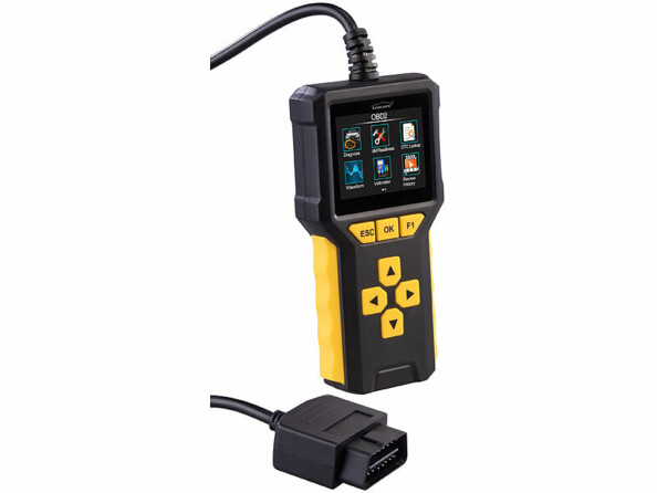 Valise diagnostic OBD2 & testeur de batterie avec écran couleur HD