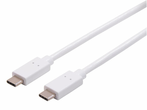 Câble USB type C vers type C - USB 3.1 Gen 2 - blanc - 150 cm C-Enter