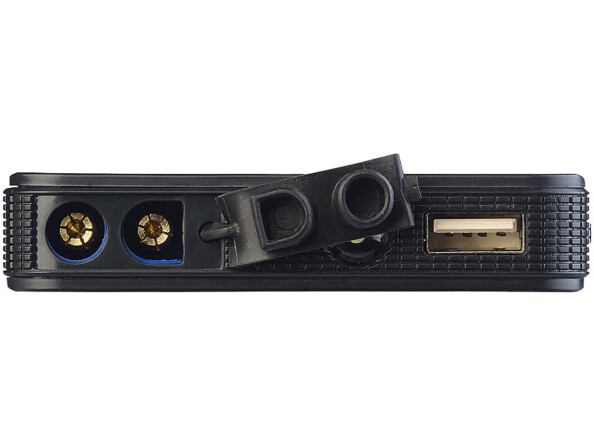 Vue sur le connecteur qui perrmet de brancher les pinces crocodiles