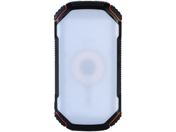 batterie secours 20A recharge induction compatible Qi USB lampe led sos