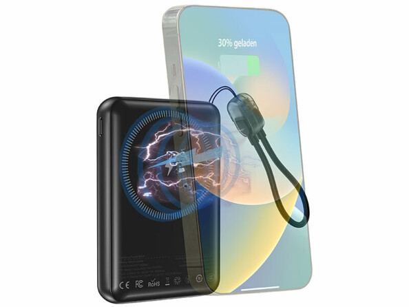 Batterie externe 10000 mAh compatible Qi et MagSafe et console de jeu