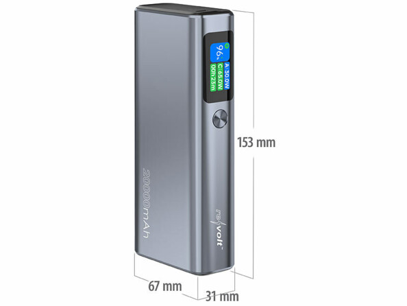 Batterie externe 20000 mAh 130 W avec écran OLED PB-420