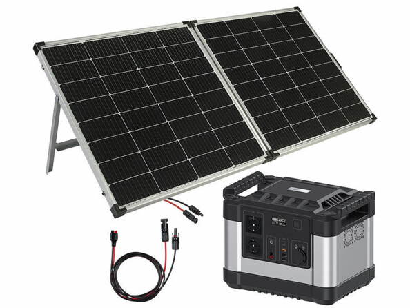 Batterie nomade 300 mAh avec panneau solaire pliable 260 W.