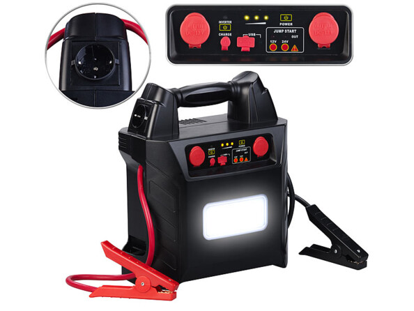 Batterie nomade 40 Ah avec aide au démarrage pour véhicule PB-600.kfz .Pour véhicules avec batterie 12 ou 24 V