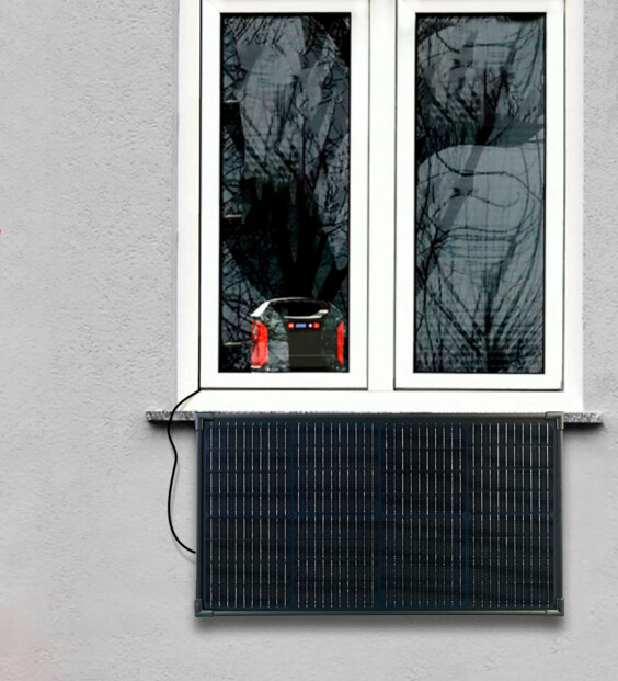 mise en situation batterie nomade HSG-420 avec panneau solaire 60 W - 155 Wh