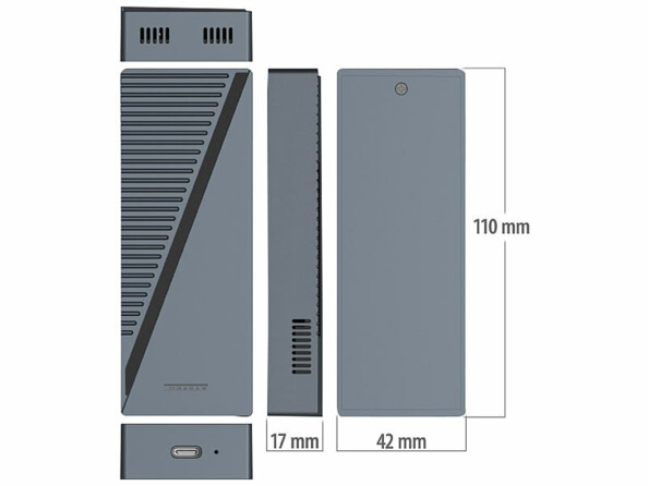 Boîtier USB-C pour disque dur SDD M.2 NVMe avec ventilateur
