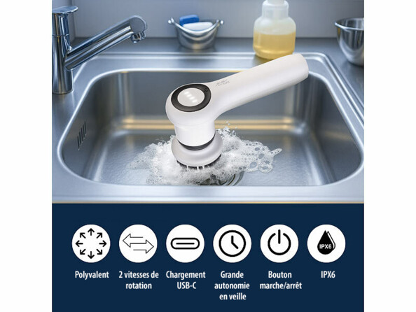 Brosse de nettoyage électrique rechargeable