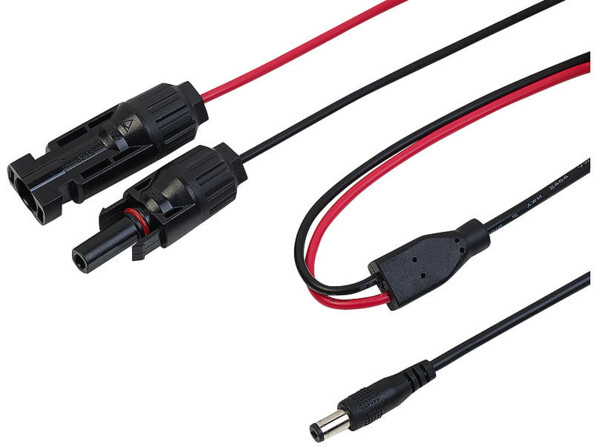 Câble MC4 vers DC 5,5 x 2,1 mm et 3 adaptateurs