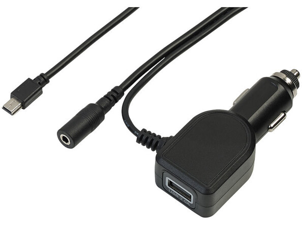 Caméra embarquée MDV-3840. Adaptateur de chargement allume-cigare avec port USB supplémentaire pour smartphone, etc. : 5 V / 2 A / 10 W