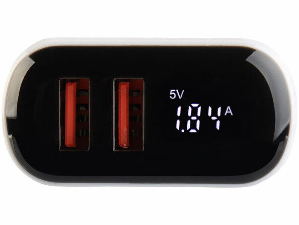 chargeur 2 ports USB 18 W charge rapide avec écran