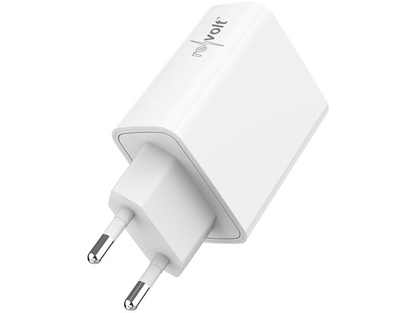 Chargeur secteur USB-A et USB-C 30 W avec indicateur sur écran LED - Blanc