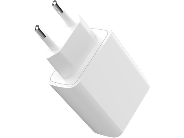 Chargeur secteur USB-A et USB-C 30 W avec indicateur sur écran LED - Blanc