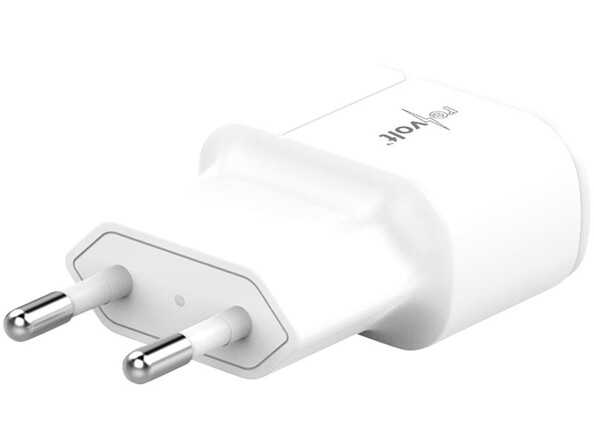 Chargeur secteur USB-A et USB-C 30 W avec Quick Charge et Power Delivery -Blanc Revolt