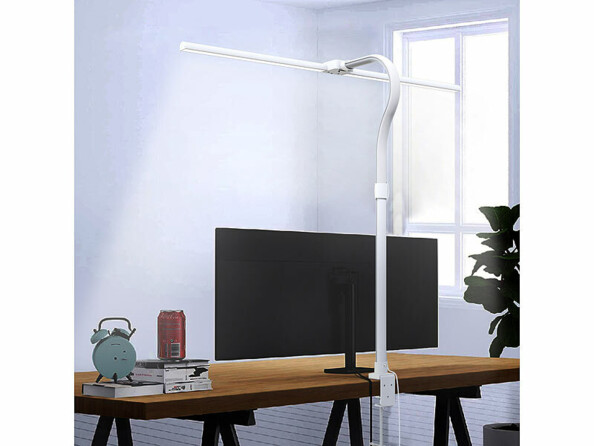 Double lampe de bureau LED CCT à étau télécommandée 1000 lm