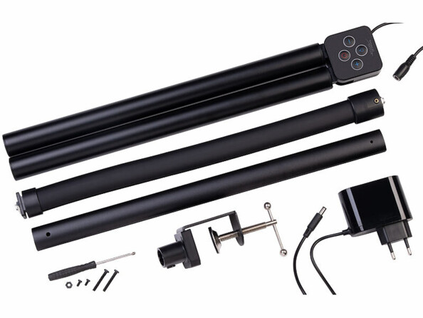 Lampe de bureau double tête orientable LED télécommandée 1000 lm