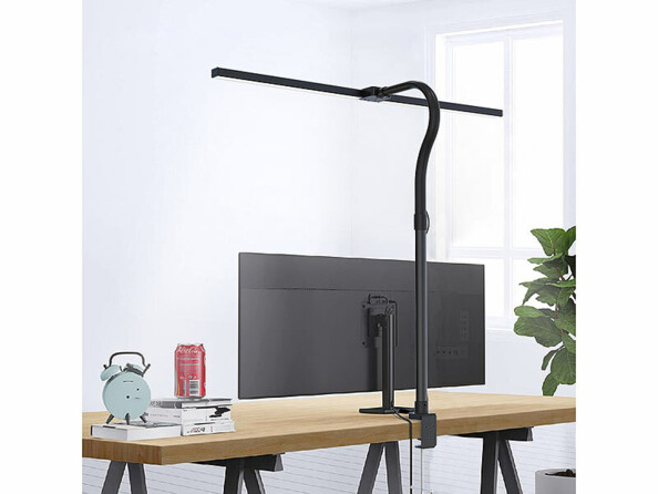 Lampe de bureau double tête orientable LED télécommandée 1000 lm