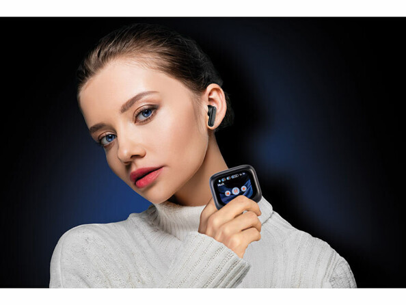 Écouteurs True Wireless avec réduction active du bruit et écran tactile