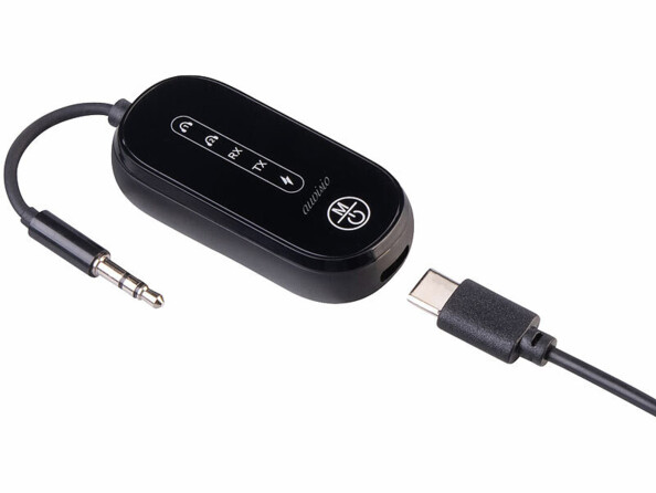 Émetteur-récepteur audio bluetooth 5.4 rechargeable avec adaptateur avion
