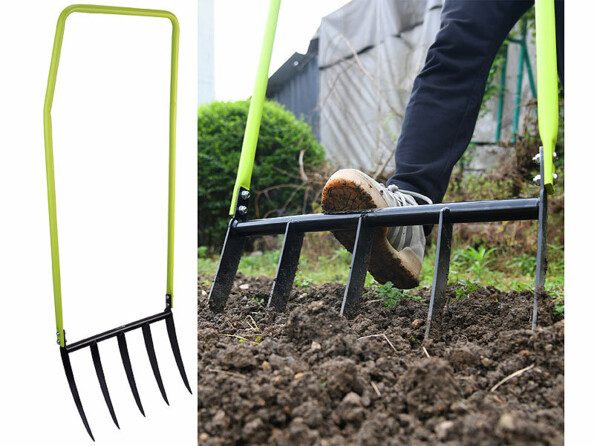 Fourche à bêcher ergonomique 5 dents