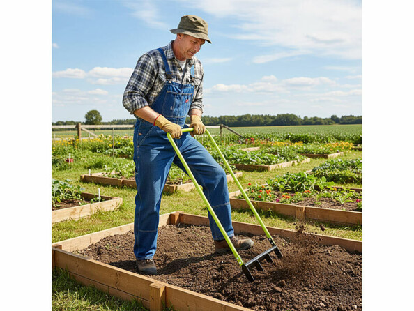 Fourche à bêcher ergonomique 5 dents