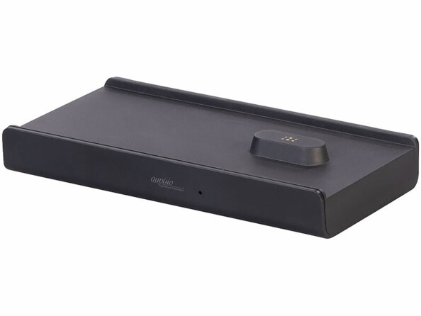 Station de base du haut-parleur TV auvisio – vue inclinée