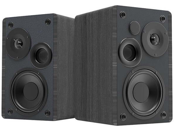 Haut-parleurs stéréo MSS-95.usb avec boîtier en bois élégant.