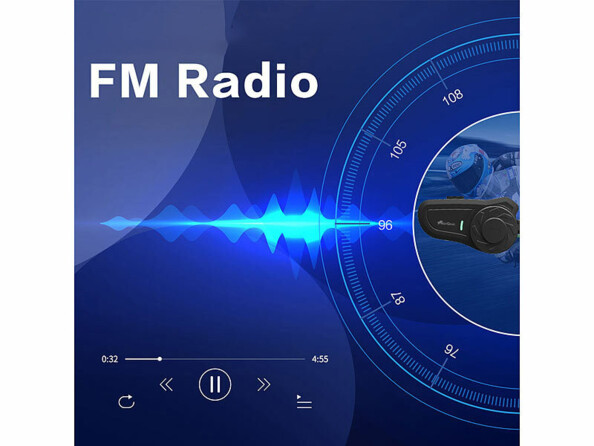 Intercom moto pour jusqu’à 2 utilisateurs avec radio FM