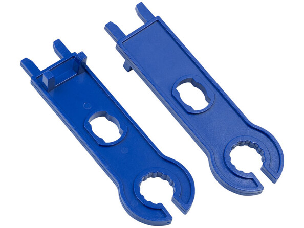 Kit de connexion 24 pièces avec raccords MC4 pour panneau solaire vue de l'outil de serrage