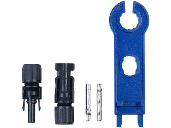 Kit de connexion 24 pièces avec raccords MC4 pour panneau solaire et clé de serrage