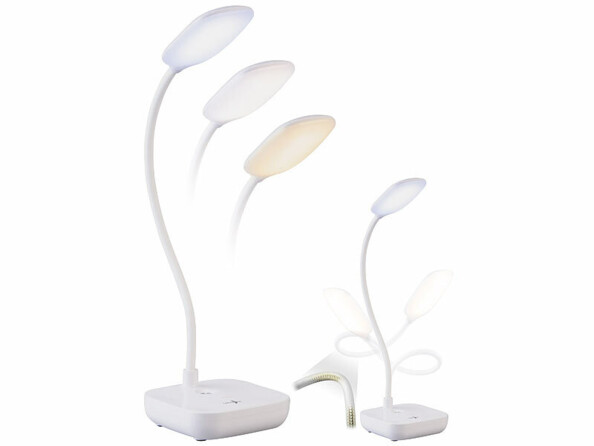 Lampe de bureau CCT rechargeable avec différentes températures de couleur