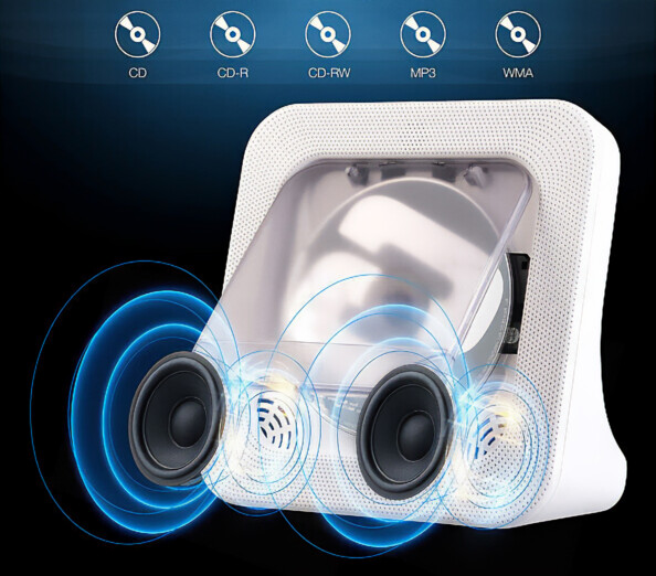Lecteur CD nomade avec bluetooth et haut-parleurs