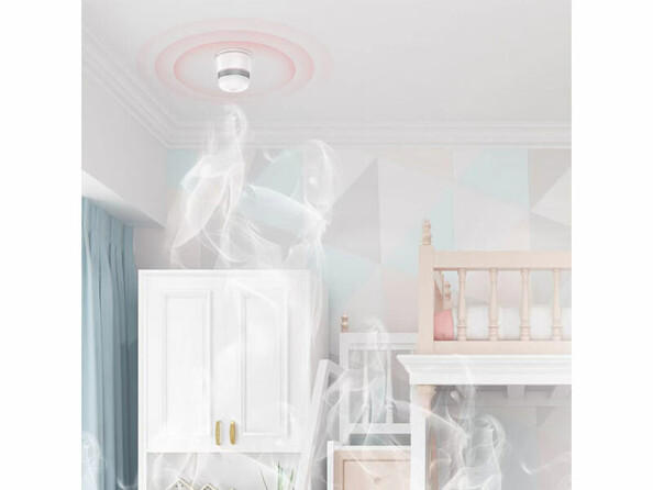 Mini détecteur de fumée photoélectrique Ø 5 cm