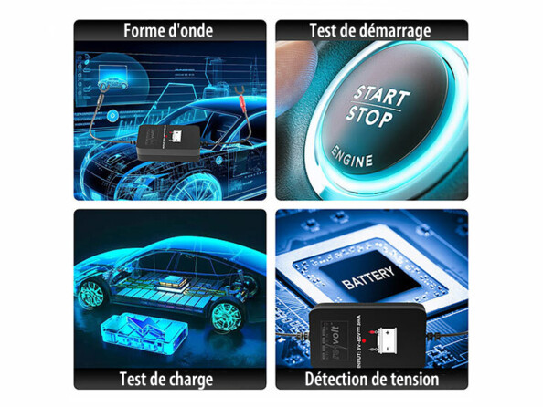Testeur de batterie connecté 6 - 48 V