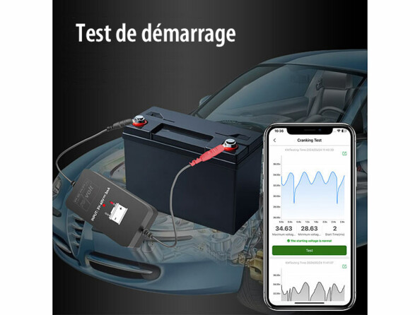 Testeur de batterie connecté 6 - 48 V