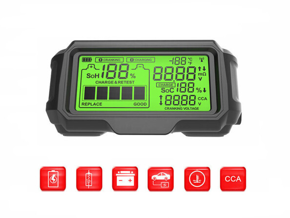 Moniteur de batterie auto 12 V avec écran solaire sans fil