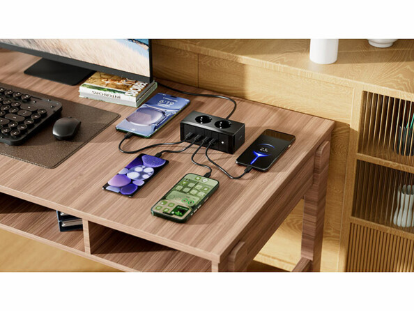 multiprise de bureau avec 4 ports de charge USB Quick charge PD