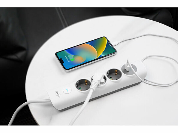Multiprise 3 prises avec interrupteur et charge USB