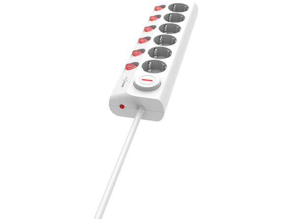 Multiprise 6 prises avec interrupteurs individuels