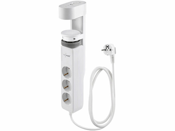 Multiprise de bureau à pince 3 prises et 3 ports USB