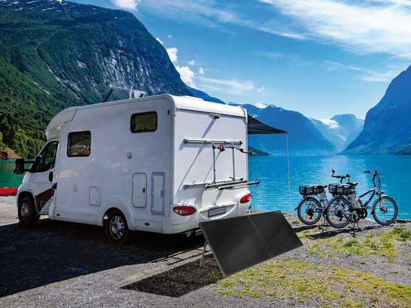 Panneau solaire pliable avec cellules solaires monocristallines - coloris noir