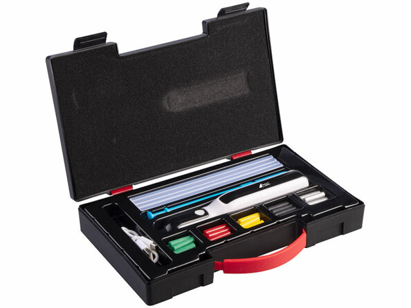 Pistolet à colle sans fil rechargeable avec malette