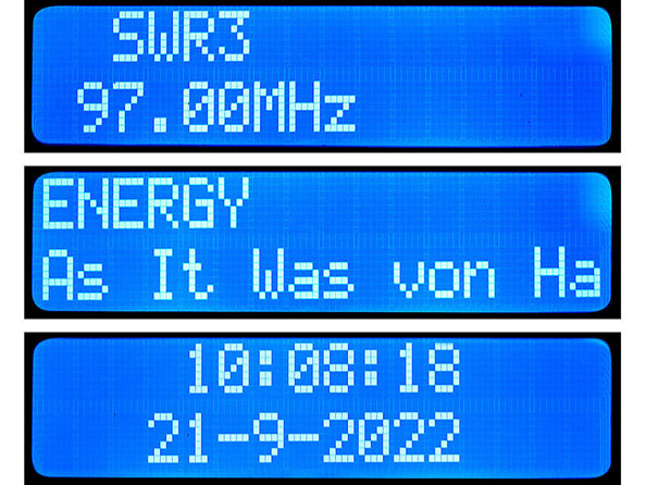 Radio de cuisine DAB+/FM DOR-130 vues d'écrans