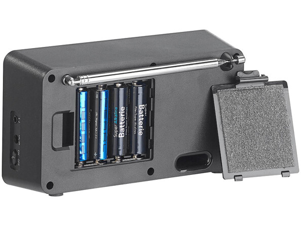 Radio numérique DOR-225 Alimentation : 4 piles AA (non fournies) ou adaptateur secteur 230 V (fourni)